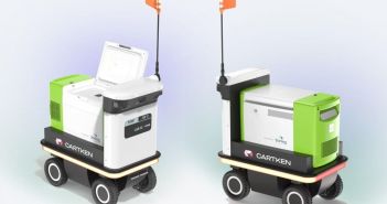 Robotergestützte Kühllogistik automatisiert akribisch Probenversand bei minus 86 Grad Autonome Kühlkette verbindet Labore und Gebäude bei minus (Foto: Cartken GmbH)